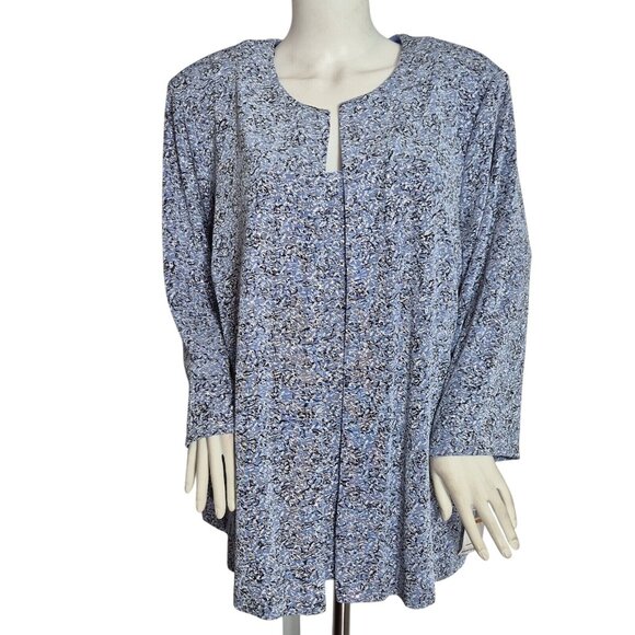 Alex Evenings Jackets & Blazers - Alex Evenings Women's 2 piece  Jacket And Tank Set Size 3X Plus Blue Hydrange 49